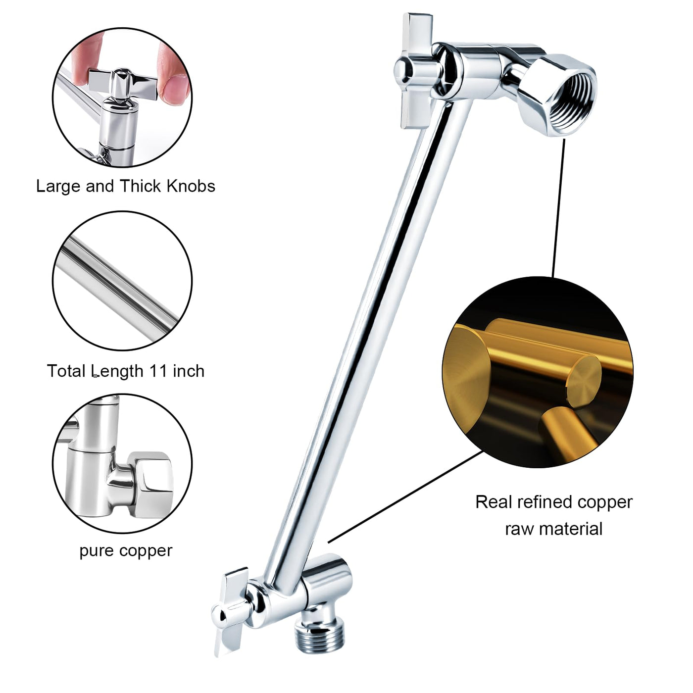 RLKDKJ 9-inch Shower Extension Arm