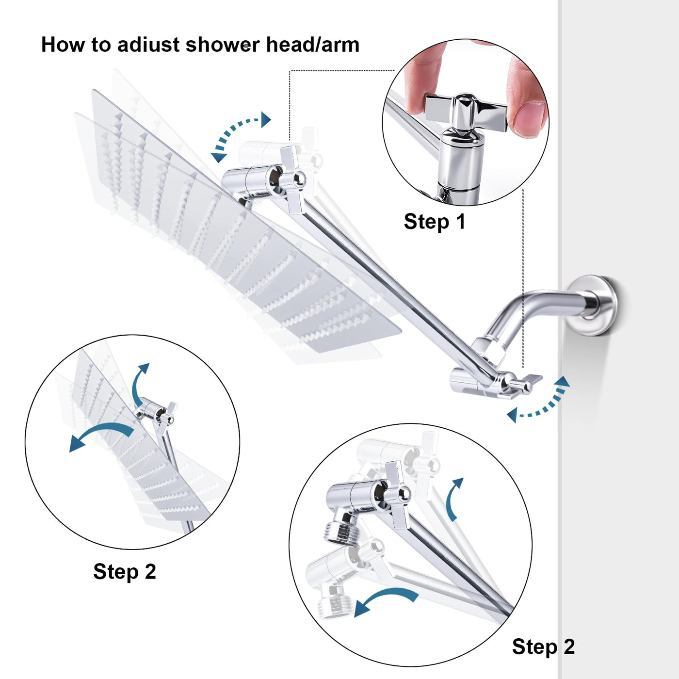 RLKDKJ 9-inch Shower Extension Arm