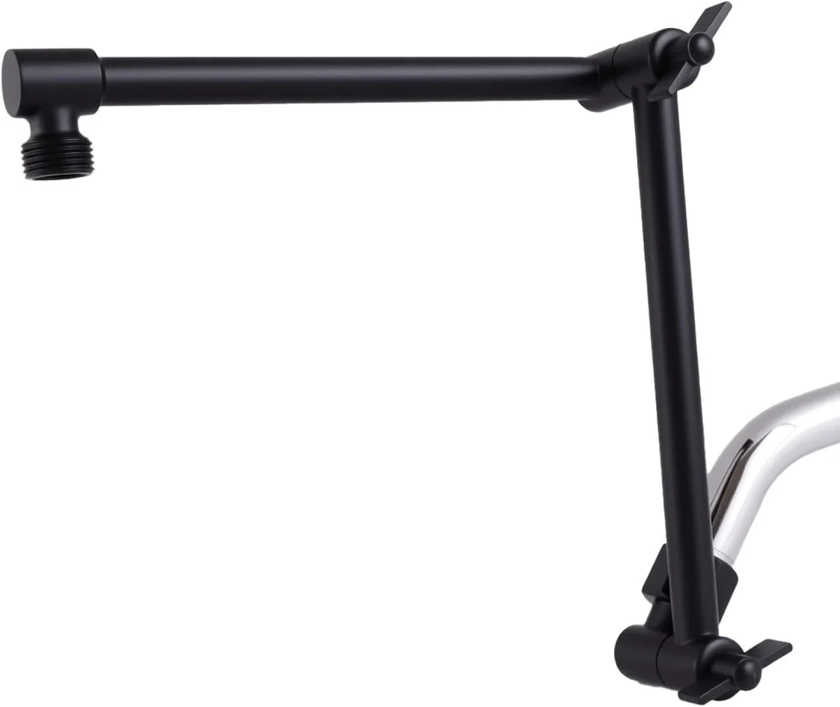 16-inch Matte Black shower extension