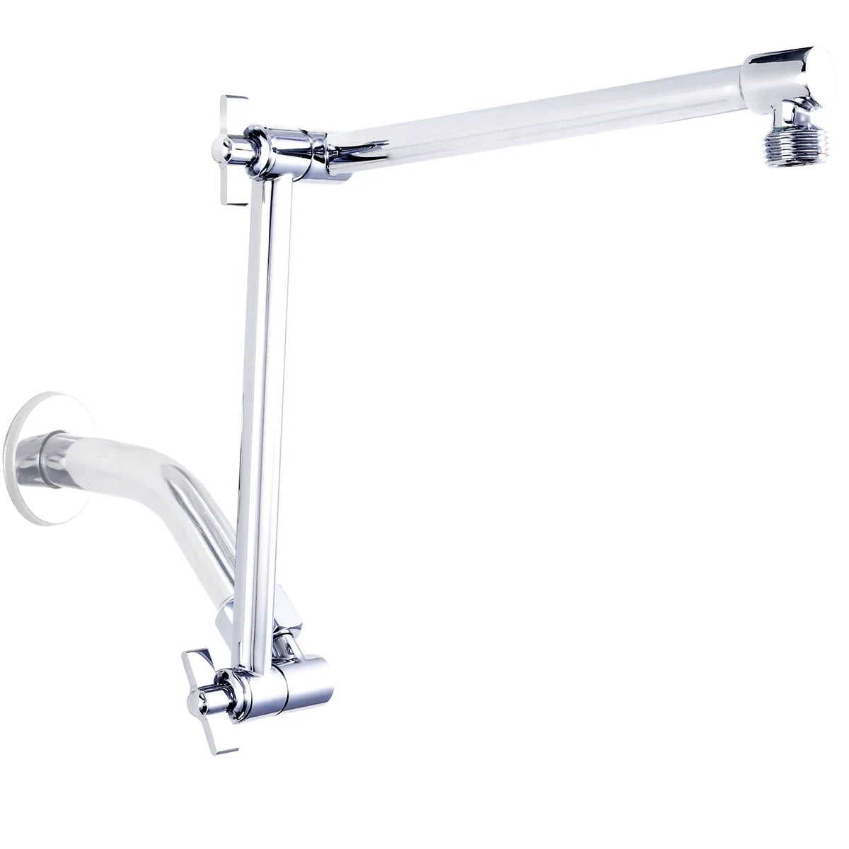 16-inch chrome adjustable shower extension arm