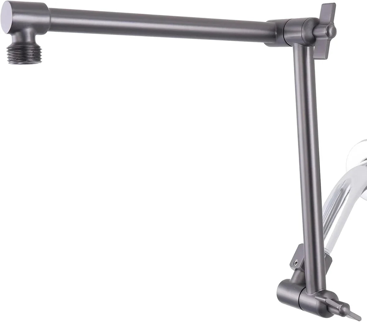 16-inch Brushed Gunmetal shower extension