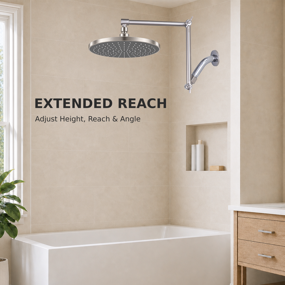 16-inch Brushed Nickel bathroom scene