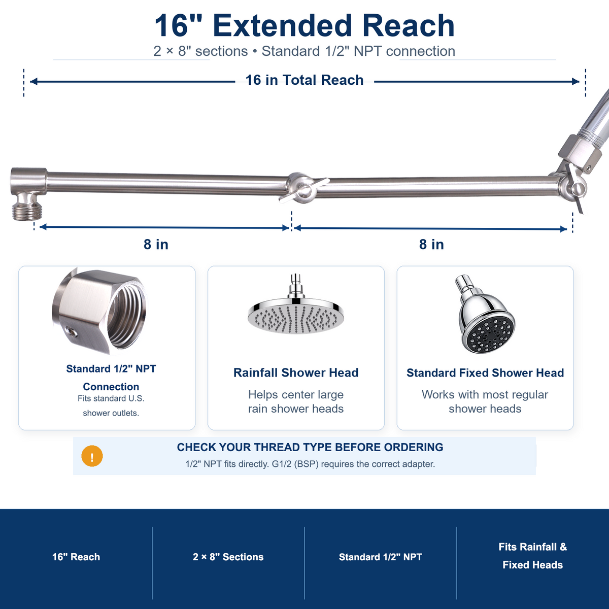 16-inch Brushed Nickel dimensions