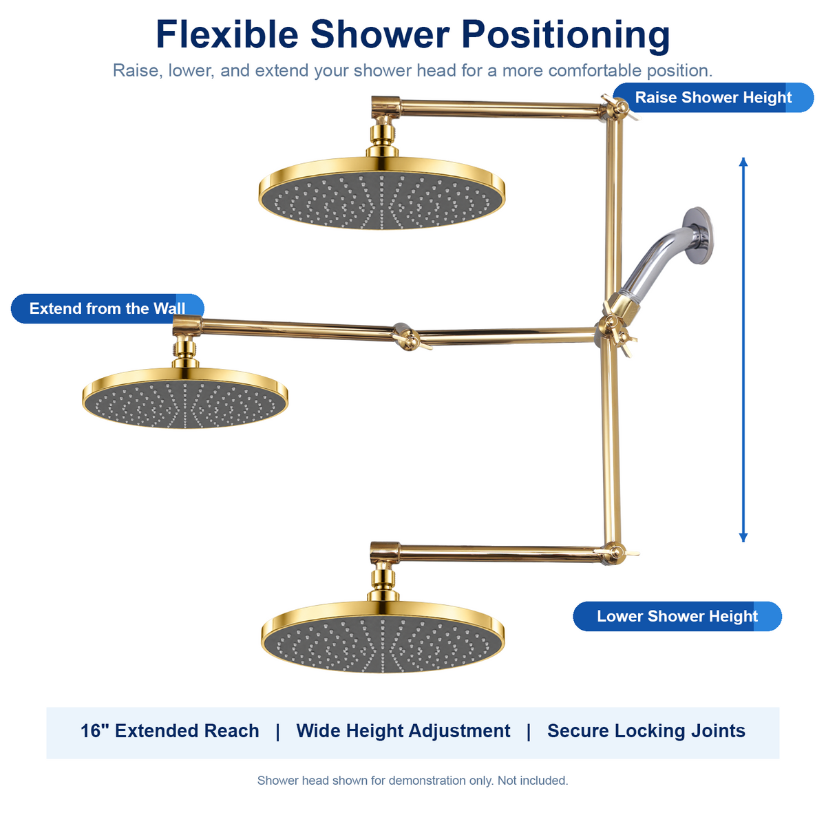 16-inch Polished Gold adjustment