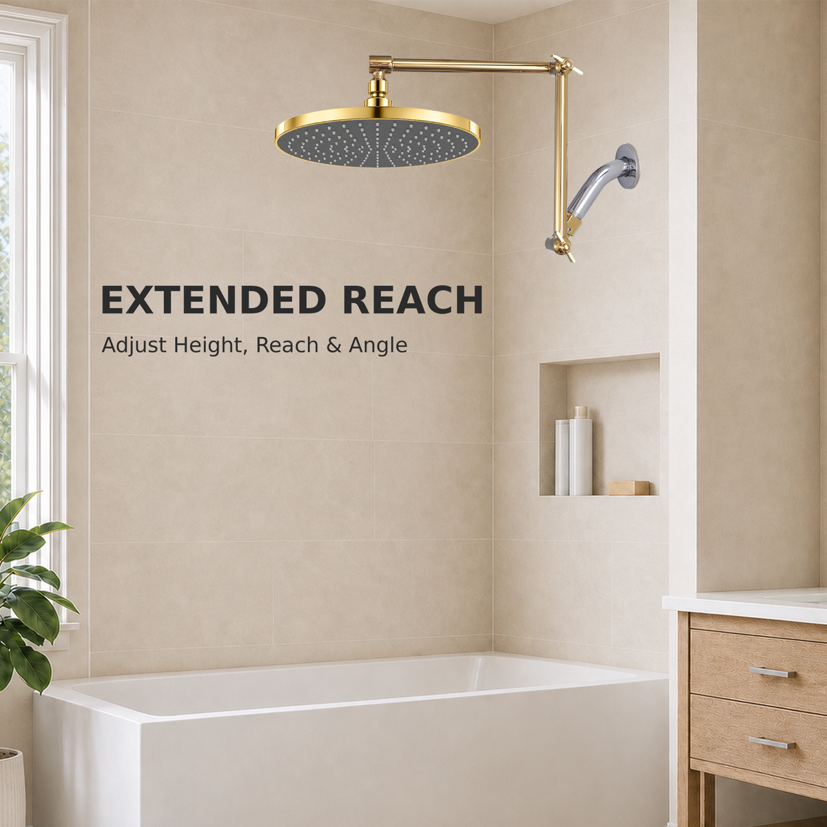 16-inch Polished Gold bathroom scene