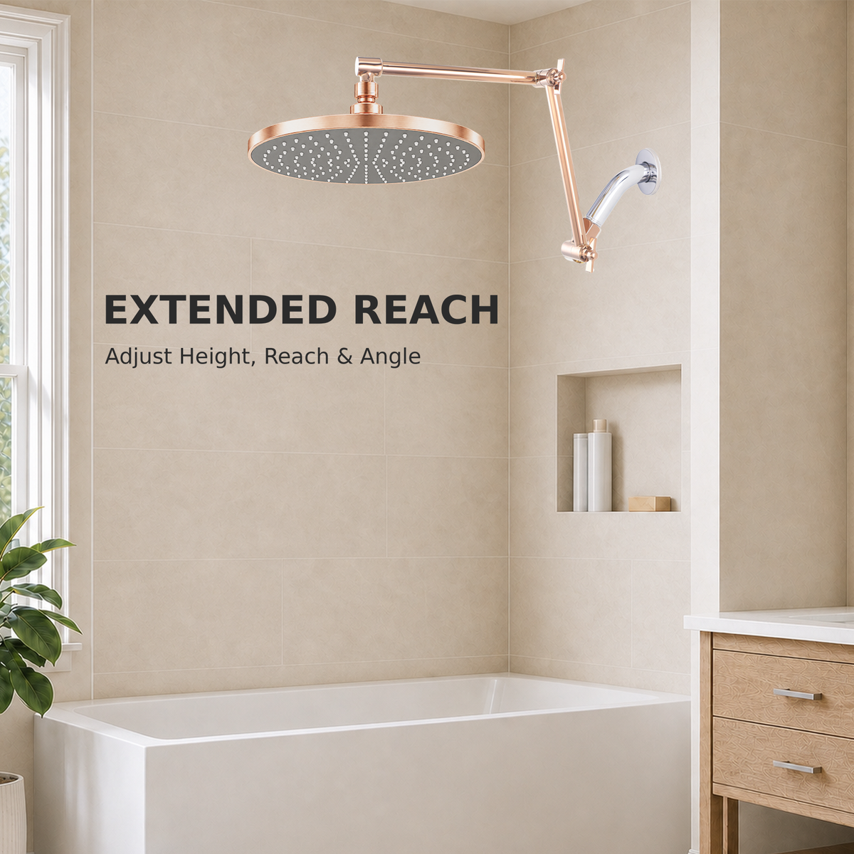 16-inch Rose Gold bathroom scene